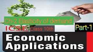 Elasticity of demand Chapter2 ICSE Class Xth Part1 [upl. by Allain81]