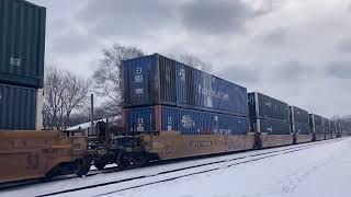 CSX northbound intermodal at Palmer Road January 18 2024 [upl. by Niddala]