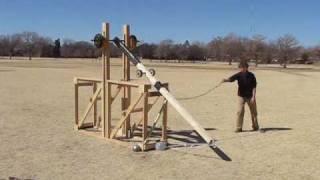 Texas Tech Floating Arm Trebuchet [upl. by Nailimixam165]