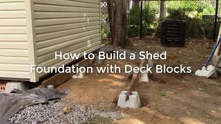 How to Build a Shed Foundation with Deck Blocks [upl. by Enialed639]