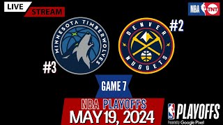 Minnesota Timberwolves vs Denver Nuggets Game 7 Live Stream PlayByPlay amp Scoreboard NBAPlayoffs [upl. by Asil]