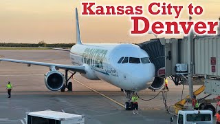 Full Flight Frontier Airlines A321 Kansas City to Denver MCIDEN [upl. by Adaha462]