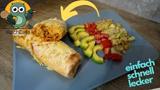 Chimichangas mit Käse überbacken  Wraps mit würziger Hähnchenfüllung  Thermomix® ♥️ 𝑲𝒐𝒄𝒉𝑬𝒖𝒍𝒆 [upl. by Sauls]