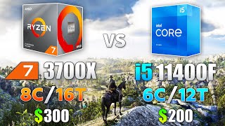 Ryzen 7 3700X vs Core i5 11400F Test in 8 Games [upl. by Ness]