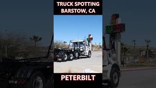 TRUCK SPOTTING 00502  BARSTOW automobile workingontherailroad semi [upl. by Shena]