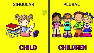 Learn Singular Plural in English Grammer for Grade 1 2 3  Noun Number list with Pictures and Rules [upl. by Aiyekal48]