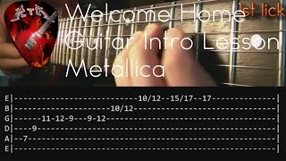 Welcome Home Sanitarium Guitar Intro Lesson  Metallica with tabs [upl. by Adekan709]