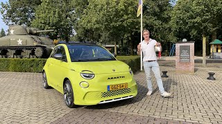 Alles over de Abarth 500E met motorgeluid I Laadpaalklever review [upl. by Scharaga]