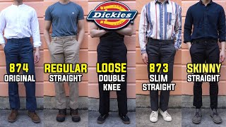 COMPLETE Guide To Dickies Work Pants  Which Fit Is Best 874 873 Double Knee Cargo Skinny [upl. by Aisinut695]