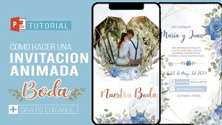 👰🤵‍♂Como hacer una INVITACIÓN INTERACTIVA para BODA MATRIMONIO enviar por WhatsAppEDITABLE GRATIS [upl. by Leahcimaj]