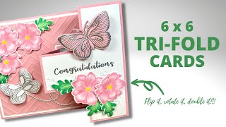 Beautiful 6 x 6 TriFold Card  SHOWSTOPPER Collection [upl. by Aletse127]