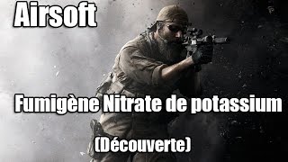 Airsoft Test fumigène nitrate de potassium  sucre non nocifs [upl. by Auqenehs]