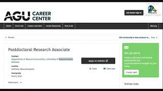 Postdoctoral Research Associate Economics University of Massachusetts 2022postdoc USA [upl. by Sophie]