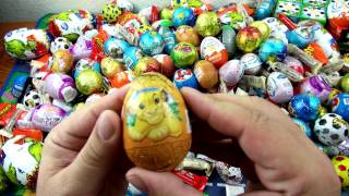 50 Surprise Eggs Unwrapping Kinder Surprise  киндер сюрприз [upl. by Leruj]