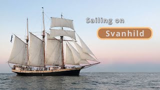 Sailing on maux Svanhild a threemasted topsail schooner [upl. by Stephanus]