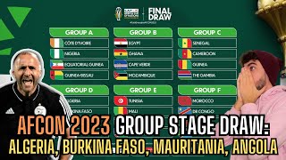 AFCON 2023 GROUP STAGE DRAW REACTION [upl. by Dwayne703]