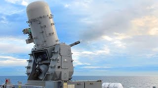 Phalanx CIWS Closein Weapon System In Action  US Navys Deadly Autocannon [upl. by Ailegnave]