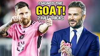 Beckham Reaction to Messi HatTrick vs New England Revolution 62 [upl. by Pacificas12]