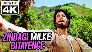 Zindagi Milke Bitayenge  4K Video  Amitabh Bachchan  Satte Pe Satta  Kishore Kumar  RD Burman [upl. by Leigha]