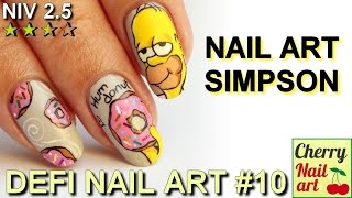 DEFI 10 NAIL ART Simpson [upl. by Yennor]