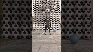 Kick ball and break up the pile of footballs🤯3D Special Effects  3D Animation shorts vfxhd [upl. by Hserus]