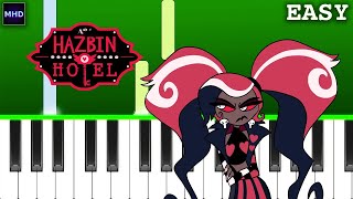 Hazbin Hotel  Respectless  EASY Piano Tutorial Slowed [upl. by Akemor136]