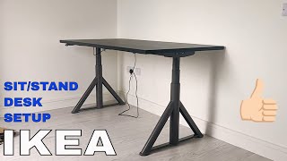 IKEA IDASEN SITSTAND DESK  UNBOXING SETUP amp REVIEW FIRST IMPRESSION [upl. by Ecille]