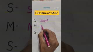 Full form of SMS  SMS ki full form  shorts fullform sms gk recourseeducation [upl. by Nirak]