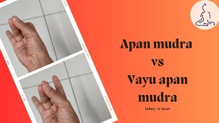 Apan mudra VS Vayu apan mudra Difference between apaan mudra and vayu apan mudra [upl. by Neitsabes]