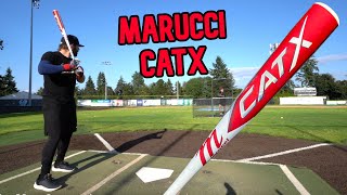 Hitting with the MARUCCI CATX  BBCOR Baseball Bat Review [upl. by Vonnie]