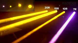 7R 10R 15R 20R SHARPY amp BEAM LIGHTS COMPARISON [upl. by Scopp494]