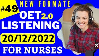 OET Listening Sample For Nurses  Test 49  OET Listening practice test 20 nurses exam online 2022 [upl. by Anatola]