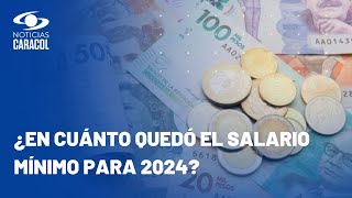 Salario mínimo 2024 en Colombia fue definido por decreto presidencial el aumento fue cercano al 12 [upl. by Alita885]