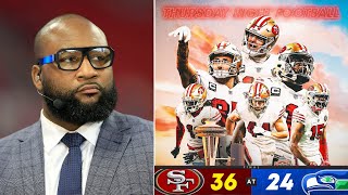 49ers are best team in NFC  Marcus Spears praise Brock Purdy accuracy in Niners def Seahawks 3624 [upl. by Nnahgem]