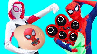 TEAM SPIDERMAN Vs Venom IN REAL LIFE  Spider Man Pregnant With 10 Baby Spiders [upl. by Nylime]