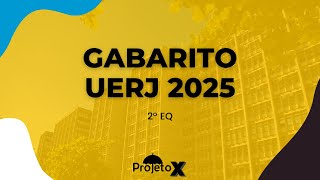 GABARITO UERJ 2º EQ 2025  AO VIVO [upl. by Aronel]