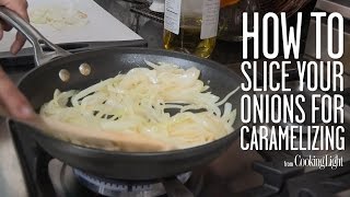 How to Slice Your Onions for Caramelizing  Cooking Light [upl. by Mohandas]