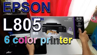 EPSON L805 Product preview  Opening installing ink and software and testing [upl. by Marsh]