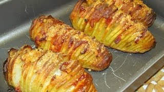 Sfogliatelle di Patate con Speck e Paprika  HASSELBACK POTATOES  RICETTA SEMPLICE [upl. by Arleyne]