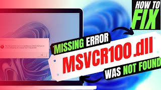 2023 How To Fix MSVCR100dll Missing Error ✅Not found error💻 Windows 10117 💻 3264bit [upl. by Eemla]