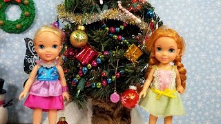 CHRISTMAS celebration  Elsa amp Anna toddlers  gifts  Santa wish list  tree decorating  singing [upl. by Dnalyr360]