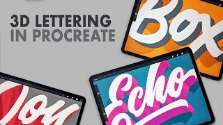 3 Ways to Create 3D Lettering in Procreate [upl. by Anidene]