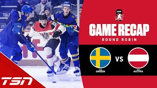 Sweden vs Austria  2023 World Juniors Highlights [upl. by Lahsram551]