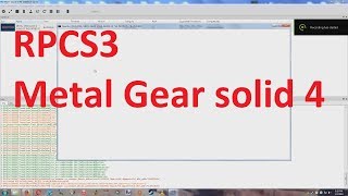 RPCS3 PS3 Emulator Metal Gear solid 4 black screen only 2018 [upl. by Eng]