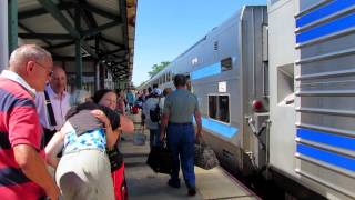 Long Island Rail Road Train 8703 at Speonk on Monday September 7 2015 [upl. by Morville196]