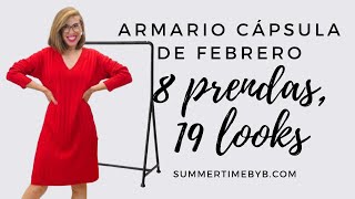 ARMARIO CÁPSULA DE FEBRERO 8 prendas 19 looks de entretiempo  moda mujer Tips de moda [upl. by Atse]