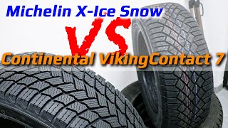 Michelin XIce Snow или Continental VikingContact 7  что выбрать [upl. by Tnilf380]