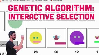 99 Genetic Algorithm Interactive Selection  The Nature of Code [upl. by Smukler481]