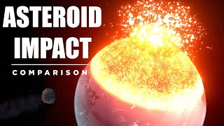 ASTEROID IMPACT Comparison 🌑💥 [upl. by Shulamith]