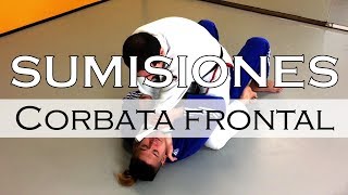 BJJ  👔 CORBATA frontal Cross Choke  Técnicas Jiu Jitsu en español  Sumisiones 5 [upl. by Tasia523]